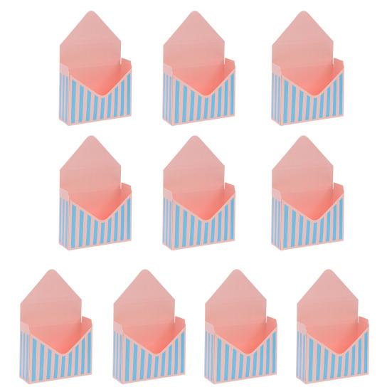 10 Pcs Valentine's Day Floral Envelope Boxes Empty Florist Bouquet Packaging Box Folding Paper Envelope Gift Box for Party Flower Wrapping Supplies