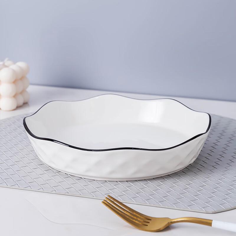 Керамическая глубокая тарелка Jingdezhen с рисунком розы и бриллиантов