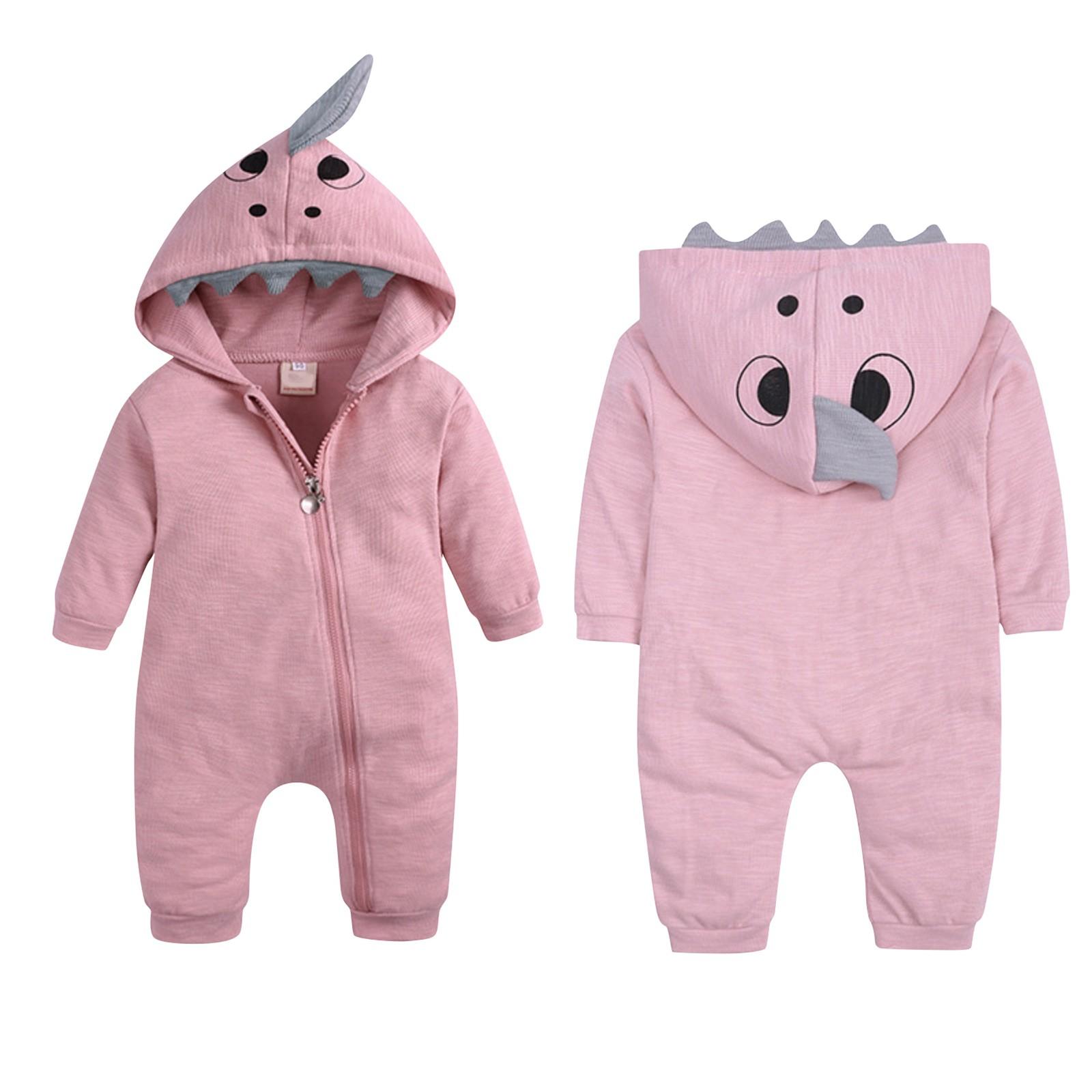 

Детская одежда для ползания на Хэллоуин, весенне-осенний комбинезон с капюшоном и длинными рукавами на молнии 6 розовый