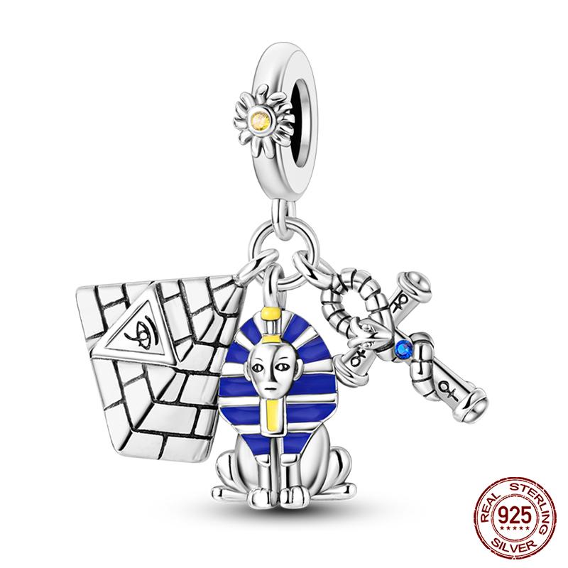 100% Real Copper Classic Devil'S Eye Charms Beads For Women Fit Original Qikaola Bracelets Fine Diy Jewelry Making