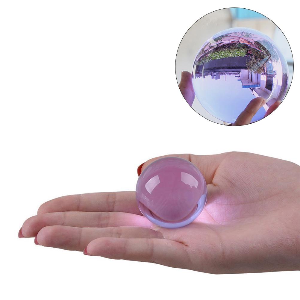 4Cm Crystal Ball Glass Sphere for Photography Prop and Meditation Display, Clear Solid Sphere with No Bubbles Or Scratches,