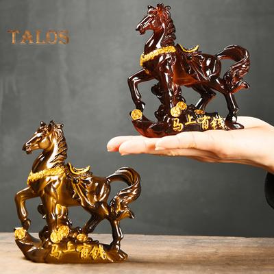 Scultura Animale da Tè Cavallo Resina Cambia Colore Ornamento Cavallo Alte Temperature Base Simbolo di Denaro Decorazione per la Casa per Cerimonia del Tè Esposizione Ricchezza