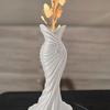 Elegant Dress Shape Plastic Vase Modern Flower Vase Floral Decor Mouth Simple Stylish Container Home Wedding Table Decorative