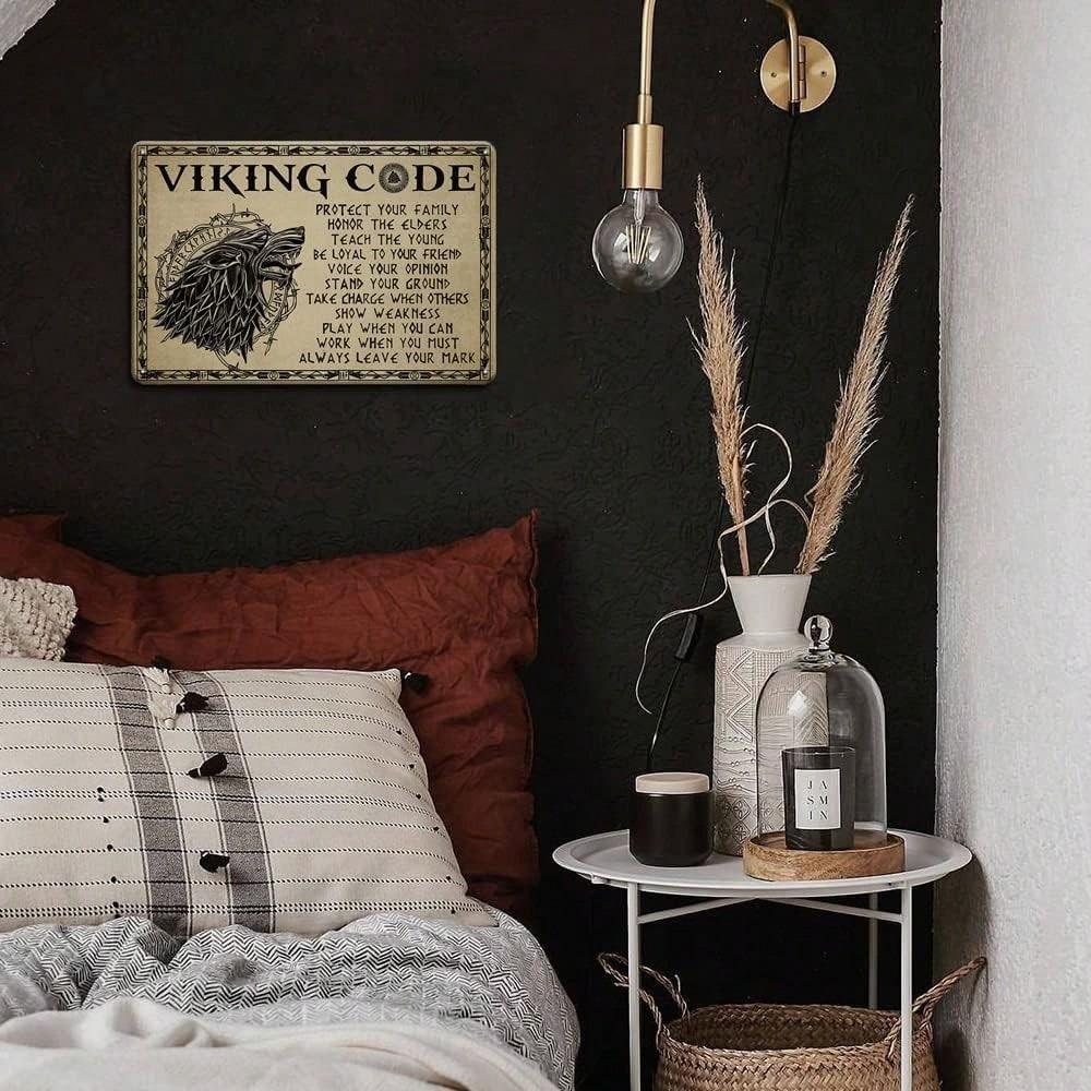 Vintage Viking Metal Plaque Wall Decor Home Bar Garage Gift For Men