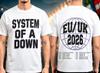System Of A Down Eu And Uk 2026 Tour Koszulka Merch 100% Bawełna Unisex Unisex Popularna Oversize Koszulka Fashion Streetwear Prezent dla Fana