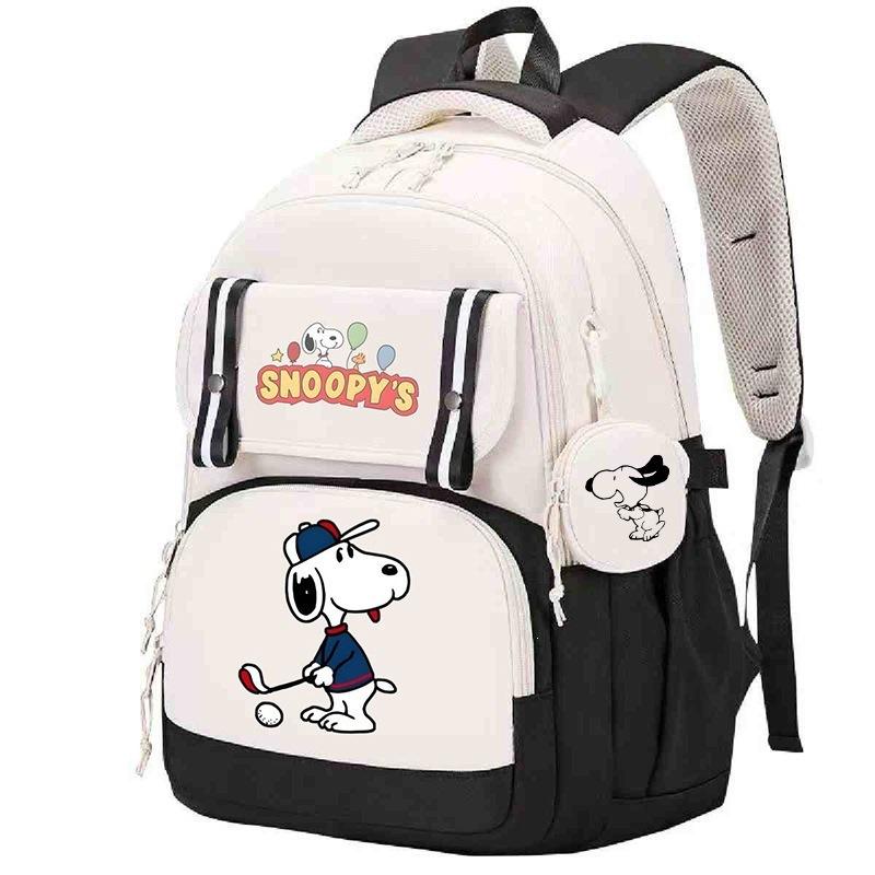 Large Capacity Schoolbag with Shoulder Strap; Student Three-piece Pencil Case Set