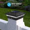 Solar Post Cap Light Outdoor Waterproof 12pack,Solar Fence - Post Lights for 4x4 5x5 6x6 Wooden/Vinyl Post,Black Deck Post Cap Light Solar Powered