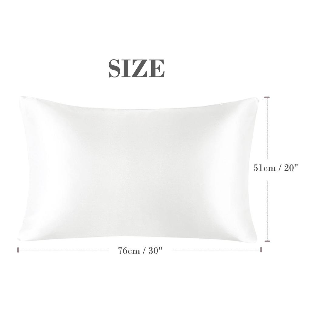 PiccoCasa Satin Cool Kuvert Cool till Setet med Lukt 50 x 75cm Örngott, Stil, Rayon, Känsla, Örngott, 2, Silkeslikt Mjukt, Dubbelsidigt