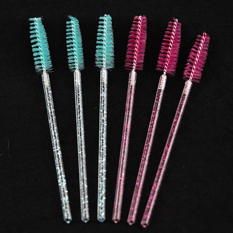 Wanjia Crystal Spiral Lash and Brow Brush - Fine, Disposable, Special Color for Wedding and Beauty Use