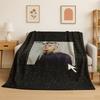3D Billie Eilish Sängerin Star Flanell Decke Weich Warm Überwurfdecke für Schlafzimmer Wohnzimmer Bett Reise Camping Picknick Geschenk