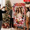 Hanging Christmas Handheld Photo Props Santa Claus Hollow Photo Frame Prop Party Decorations