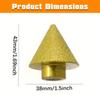 M14 Diamond Chamfering Drill Bit, Tapered Cutter for Stone, Tile, Marble, Granite, Masonry