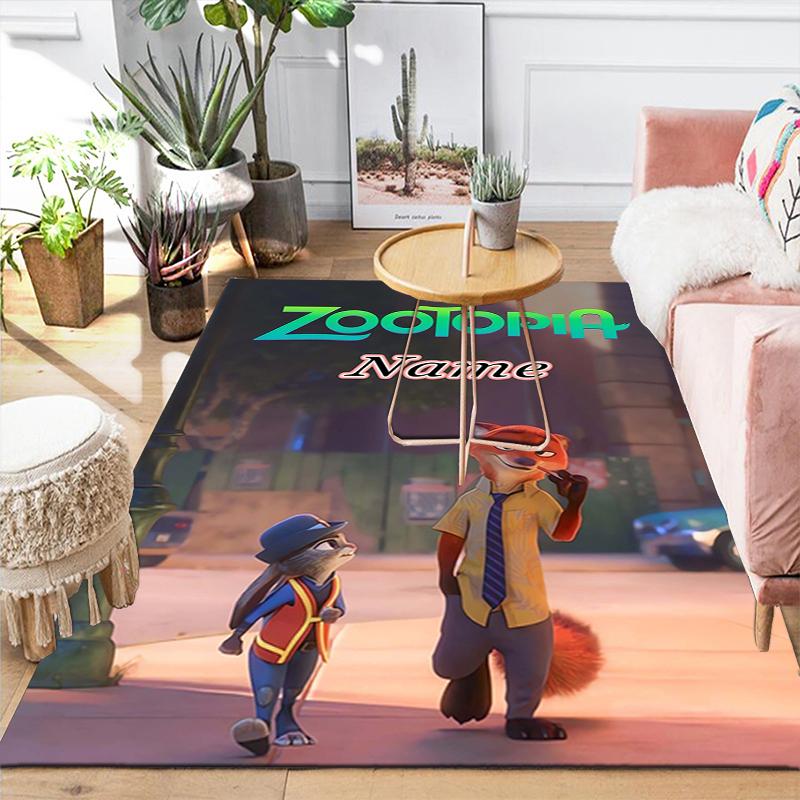 Custom 1Pc Fox Hare Adventure Rug Office Carpet Indoor Outdoor Entrance Doormat Nonslip Soft And Comfortable Living Room D916367