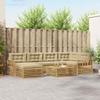 Outdoor Sofa Set with Cushions 7 pcs White and Beige