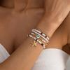Bohemian Style Rice Bead Stacking Bracelet Beach Vacation Starfish Pendant Elastic Bracelet