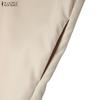 ZANZEA Women Casual Round Neck Solid Color Short Sleeve Dress