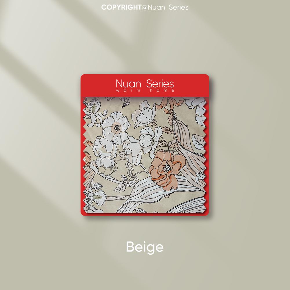 

1 шт. шторы серии Nuan во французском романтическом античном стиле с принтом, полностью затемняющие шторы для спальни, гостиной, балкона, окна для домашнего декора W100cm x L130cm бежевый