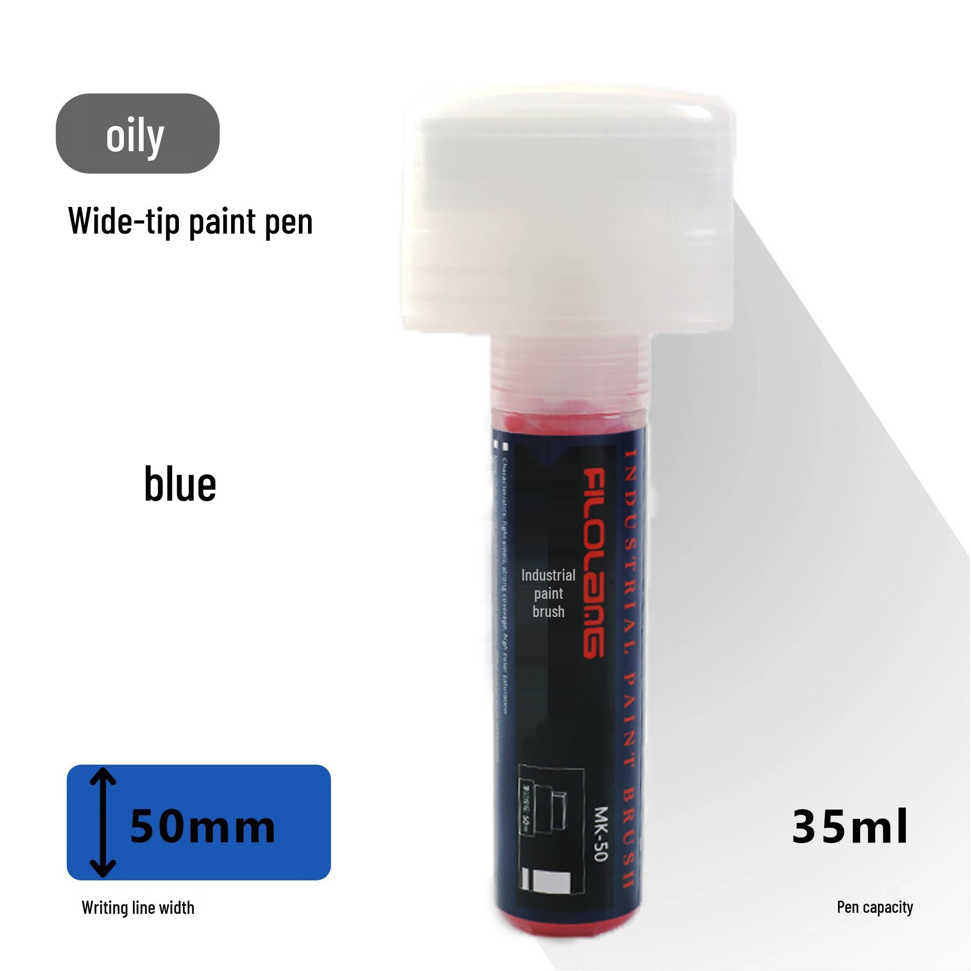 Feiluo Lang 50mm Wide Tip Paint Marker Set, 12 Colors, Waterproof & Fade-Resistant