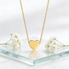 Fashion Peach Heart Pendant Necklace Round Heart Pendant Necklace Stainless Steel Simple Jewelry Women's Party Lover Gift