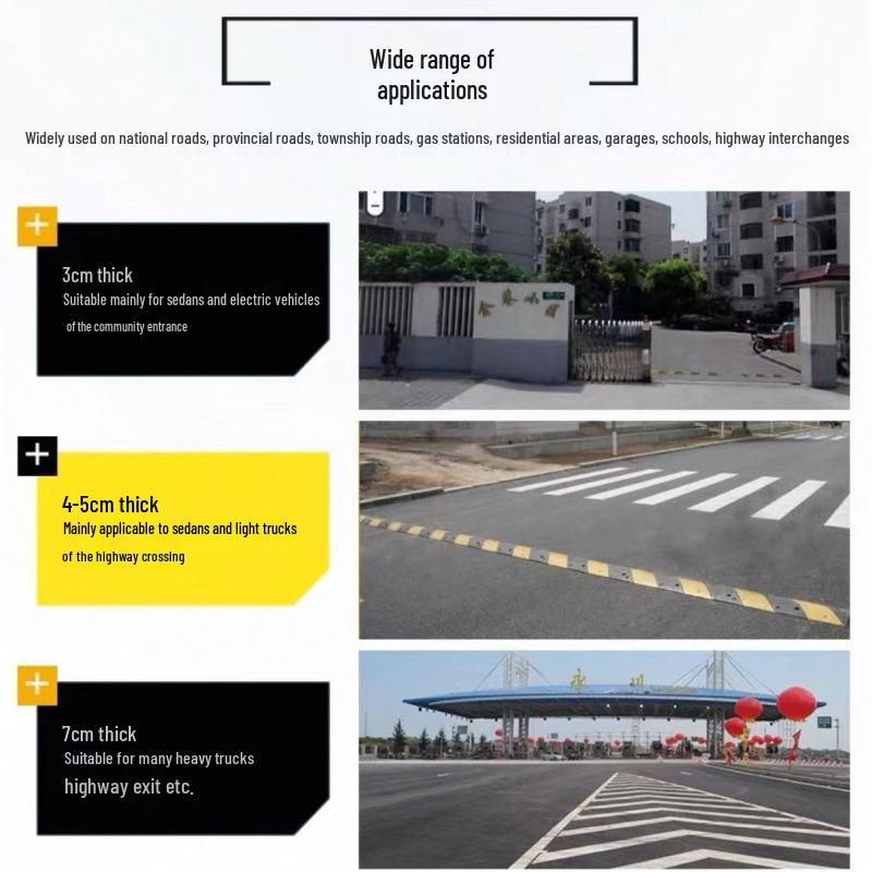 High-Quality Thickened Rubber Speed Bump for Road Safety