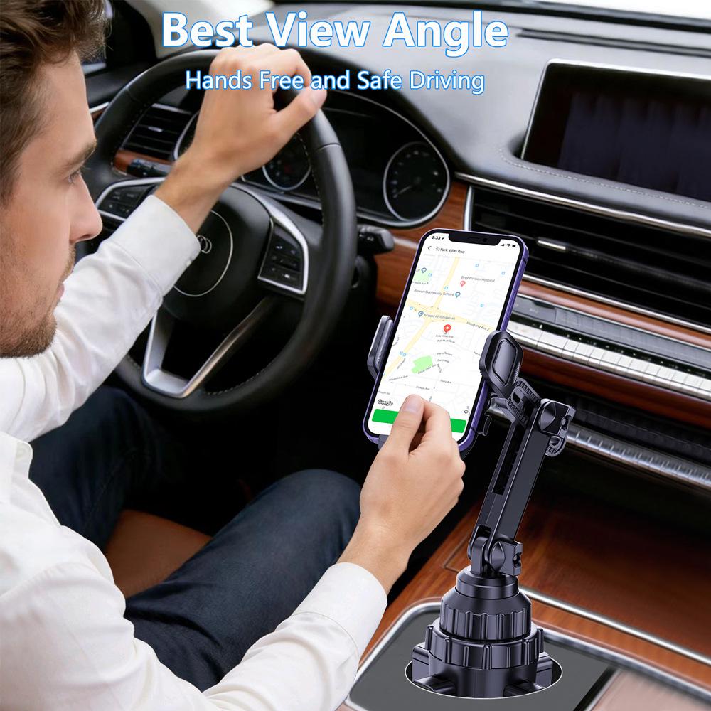 Support de téléphone de voiture amélioré à rotation 360°: Support Anti-Secousse pour Navigation & Streaming en Direct