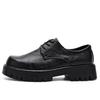 Leather Shoes Autumn New Black Casual Leather Shoes British Style Soft Sole Business Inner Height Increase Wedding Groom Shoes
