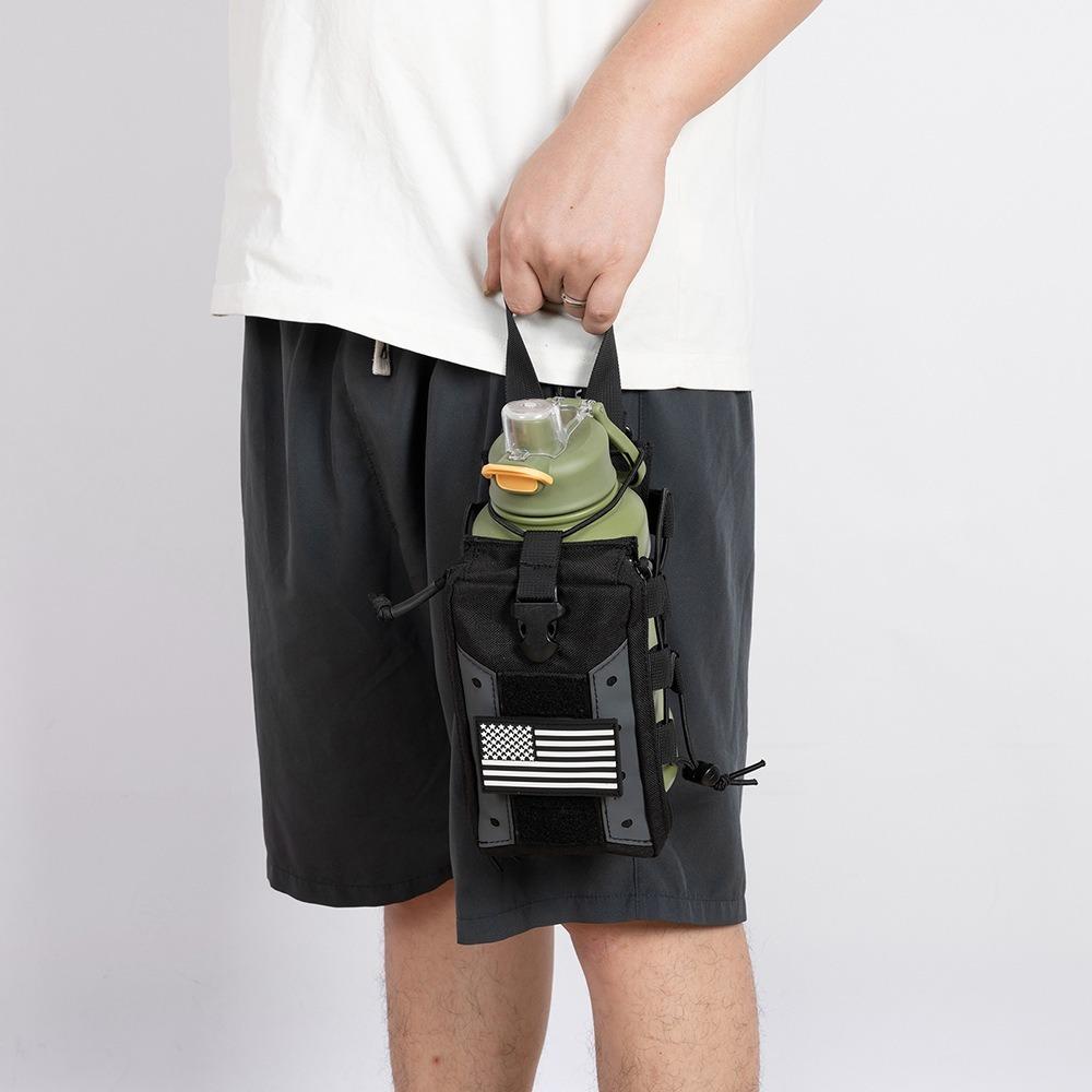 EDC Water Bottle Pouch Canteen Molle Sports Phone Holder  Camping Hiking Fishing Supplies