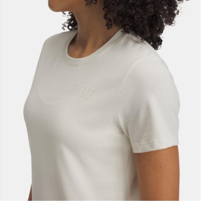 Under Armour Branded Loose Fit Round Neck Short Sleeve T-Shirt Women Tops Off-White 1389745-279