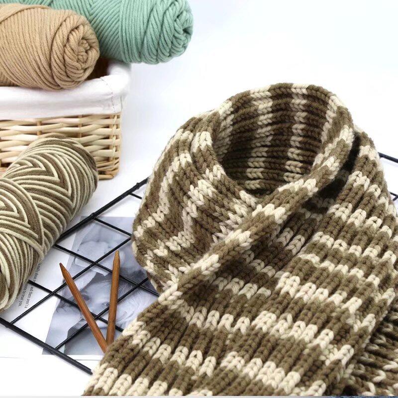 8 Strands Of Lover Cotton Wool Diy Braided Scarf Thread Stick Needle Thread 8 Strands Of Milk Cotton 100G Multiple Strands Of Thick Wool