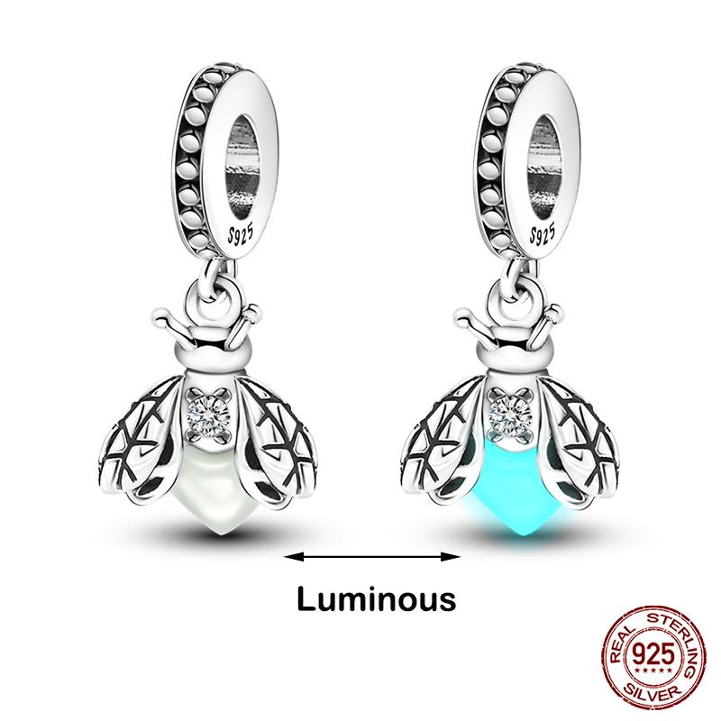 Kupferfarbene Im Dunkeln leuchtende Glühwürmchen Honigbiene Stern Anhänger Perlen Passen Qikaola Original Armbänder Feiner DIY Schmuck Geschenk