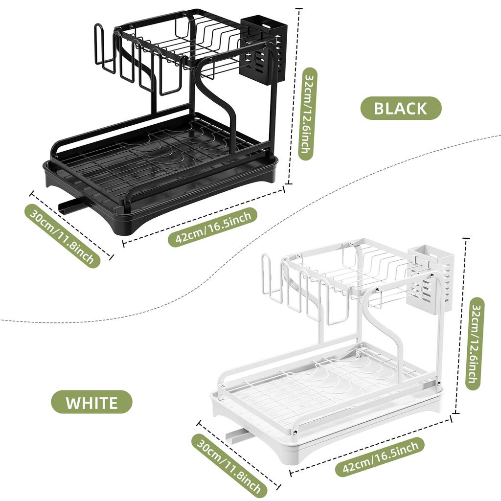 2tier Dish Rack,2tier Dish Drying Rack with Storage Rack,2tier Kitchen Organizer and Storage for Tableware,dish Storage Rack