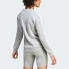 Adidas Essential Micro Logo Striped Crew Neck Casual Long Sleeve Sweatshirt Women sweatshirt Gray IM0206