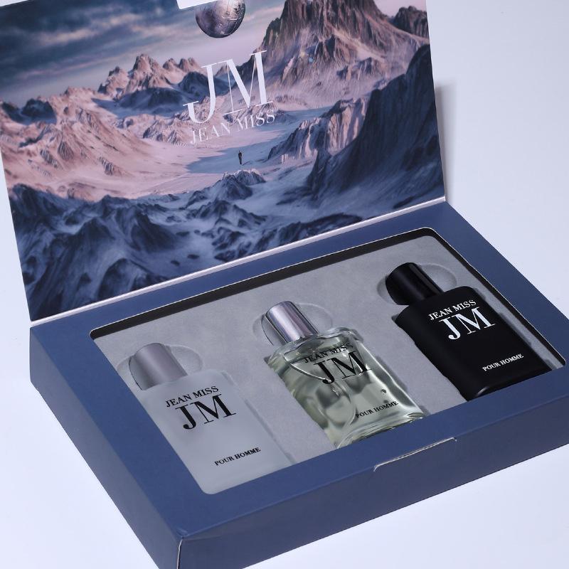 (Pack of 3) Men's perfume set, long-lasting fragrance, non-irritating and not rich, a total of 90ml, floral and fruity notes/suitable for daily use