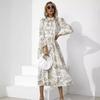 2025 New Fashion Trend Dresses Spring Summer Printed Waist Dresses Fashion Women's