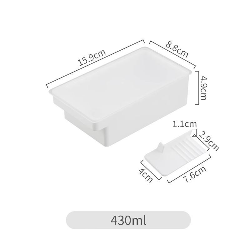 Organizer per cubetti di burro con maniglia per un facile accesso con coperchio antipolvere include taglierina per cubetti compatto e leggero