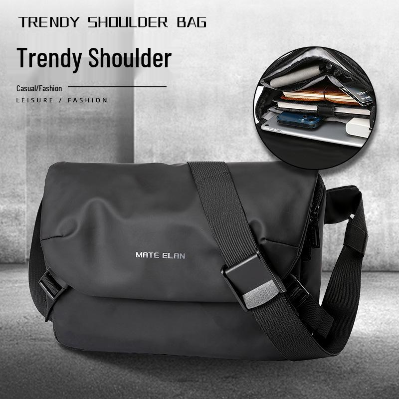 Men's Fashionable Crossbody Messenger Bag - Versatile Japanese Style for Casual or Student Use