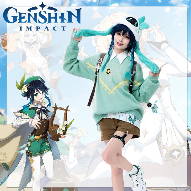 Wendy Genshin Impact Holiday Casual Wear Roleplaying Clothing Chest Ornament