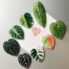 Fridge Magnet Stickers Simulate Leaves Shape Message Memo Paper Fixed For Home Office Work Education Supplies