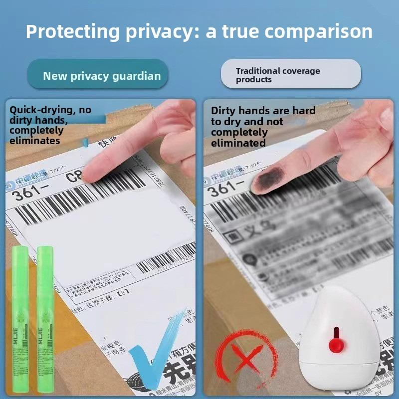 Thermal Paper Correction Spray, Express Code Pen, Applicator Liquid, Express Waybill Doodling Magic Tool, Traceless Character Remover
