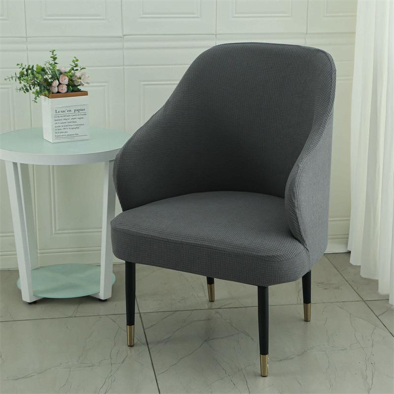 Nordic Style Computer Universal Semicircular Office with Armrests and Full-inclusive Dining Chair Cover Curved Small Sofa Cover