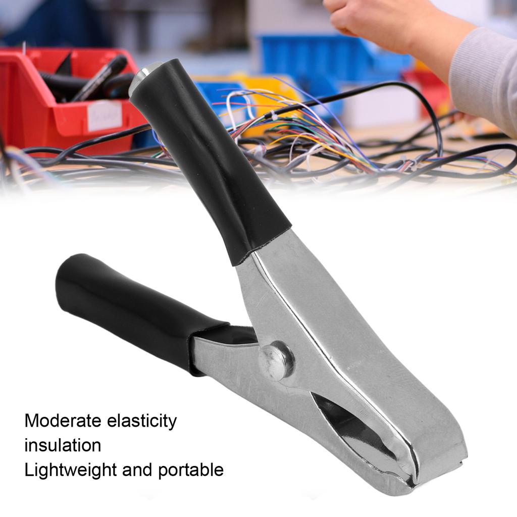 100PCS Insulated Clip 20A High Accuracy Process Elasticity with PVC Insulating Shth for Experimental Test Wire