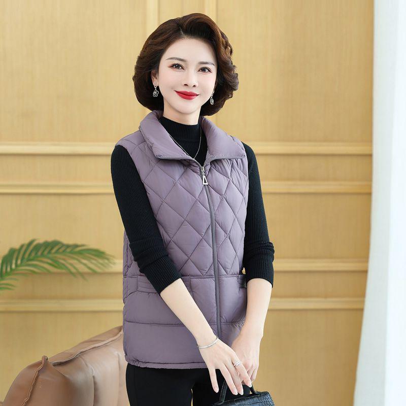 Women's Plus Size Cotton Vest - Autumn/Winter Shoulder Cape for Middle-Aged & Elderly