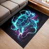 Green Sea Turtle Area Rug for Boys Bedroom, Ocean Animal Theme Carpet, Non-Slip Play Mat for Kids Living Room and Classroom
