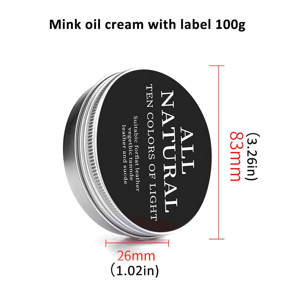 30g/50g/100g Mink Oil Cream For Leather Shoes Bags Leather Care Cream Leather Maintenance Cream Leathercraft Accessories