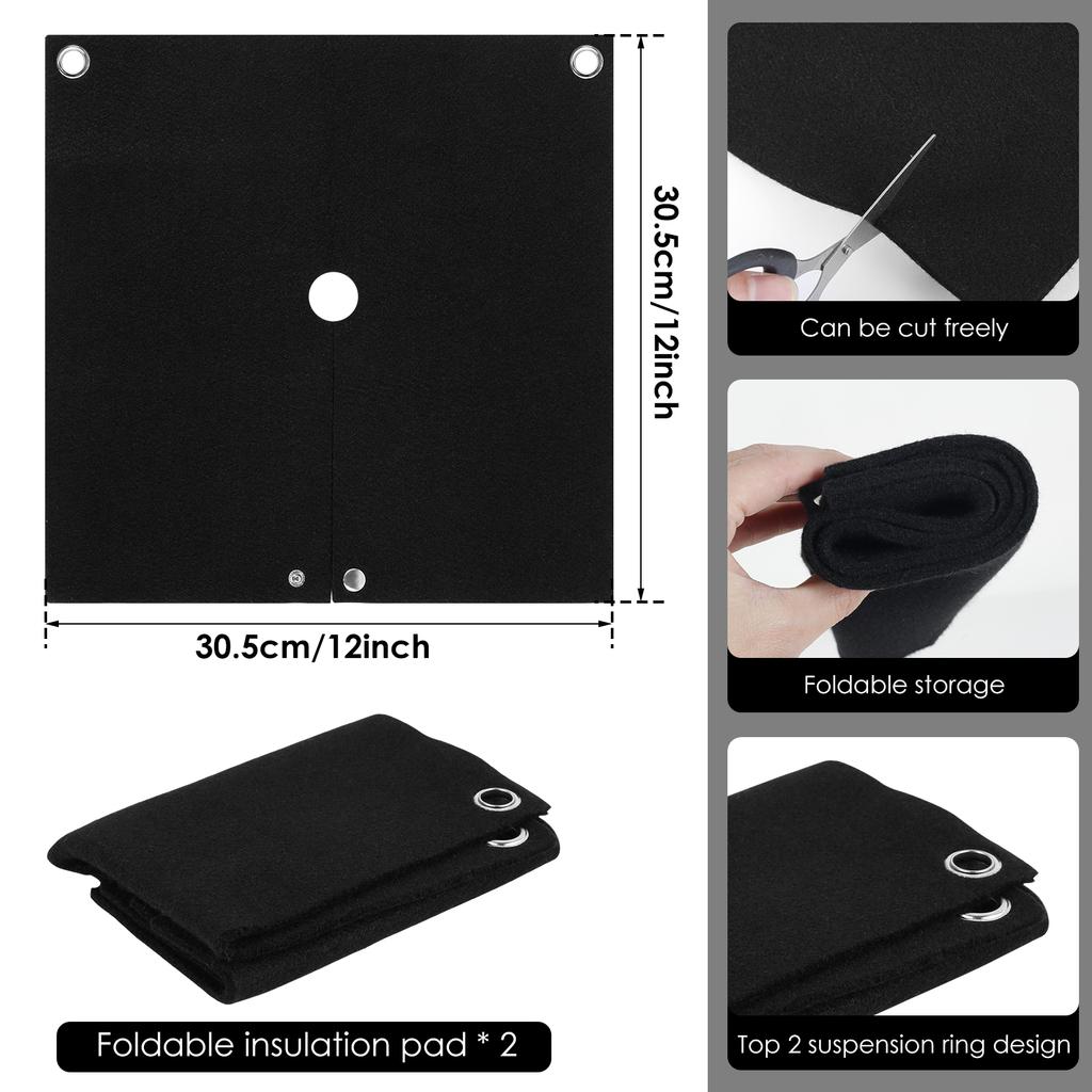 1/2/5Pcs Fireproof Welding Protective 1800°F Blanket High Temp Insulation Retardant Carbon Felt Blankets for Metal Working 2025