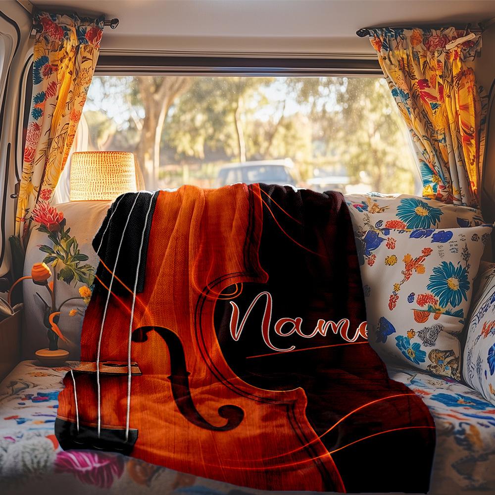 Violin Rv Blanket Comfortable Soft Lightweight All Season Multipurpose Blanket For Travel Camping Picnics Sofa Rv Bed Living Room Gift For Friends And