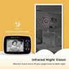 Baby Monitor 3.5 Inch LCD Screen Display Infant Night Vision Camera Two Way Audio Temperature SensorAA
