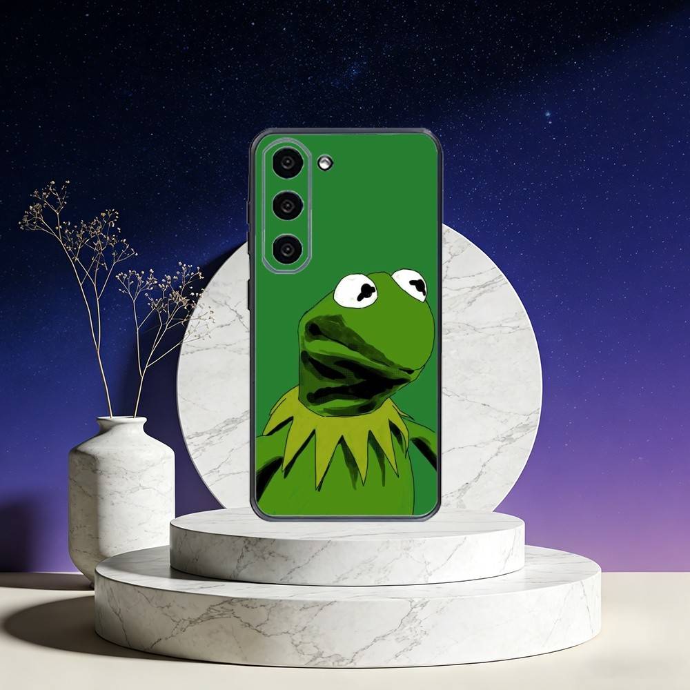 

K-Kermit-t the frog Cute Phone Case For Samsung Galaxy A73,A72,A71,A70,A53,A52,A51,Others Soft Black Cover Samsung a71 5g