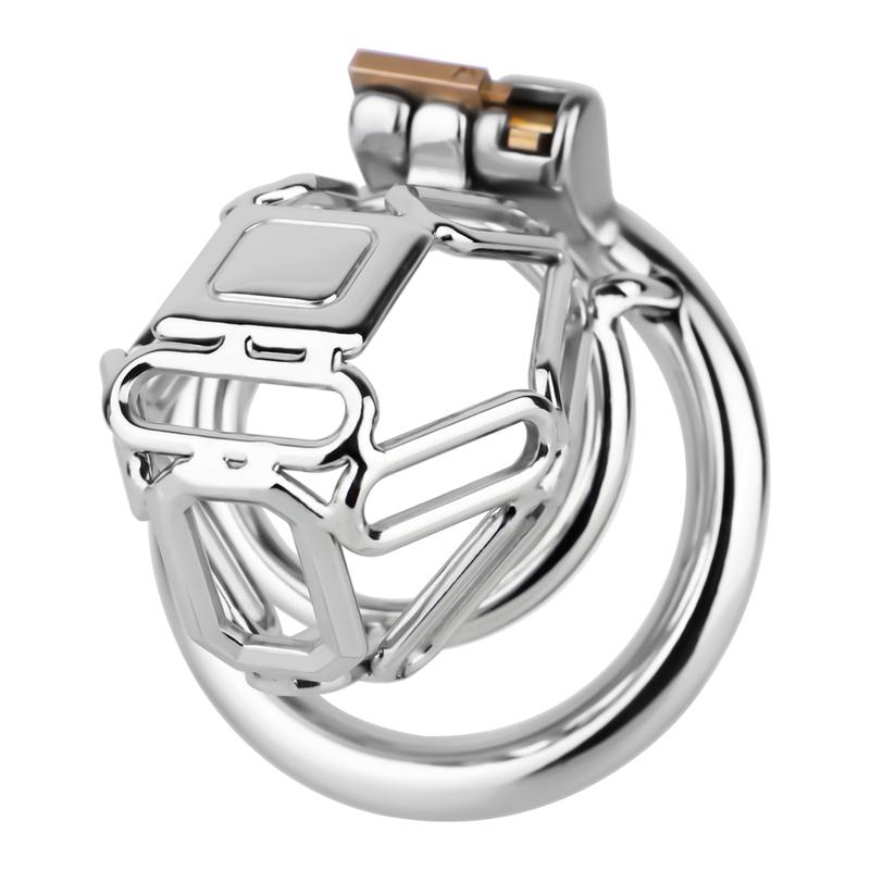 Small Penis Lock Male Steel Cock Cage Chastity Device Penis Ring Erotic Metal Bondage Husband Loyalty Sex Toys For Men Gay 18+