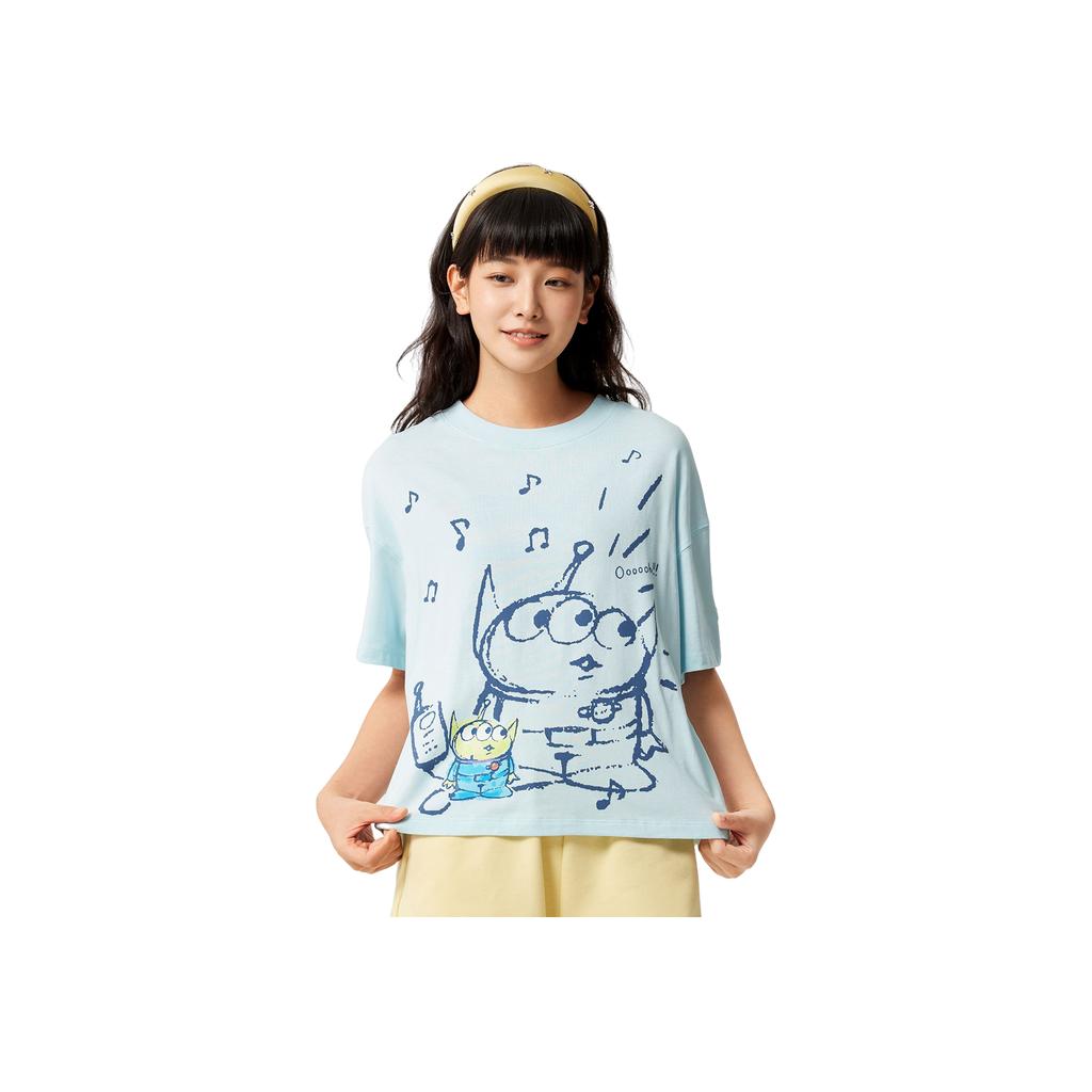 Li Ning X Disney Toy Story Series Graphic American Vintage Casual Fashion Comfortable Breathable Loose Round Neck Short Sleeve T-Shirt AHSV690-2